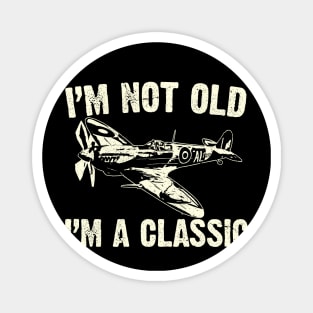 Airplane Aircraft Plane Spitfire 40th 50th 60th 70th 80th Birthday Gift Idea Men Magnet